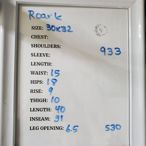 Roark Standard Slim Fit Jeans Mens Size 30 x 32 (measures 30x31) Low Rise Brown - Picture 9 of 9